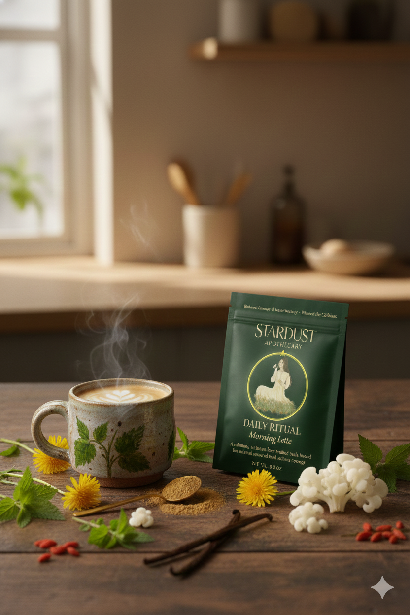 Daily Ritual latte powder- 3.5 oz Caffeine-Free | Adaptogenic | Rich in Plant-Based Minerals & Antioxidants