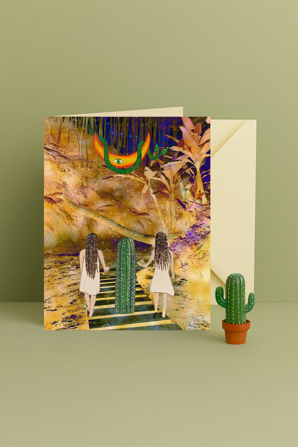 San Pedro cactus greeting card
