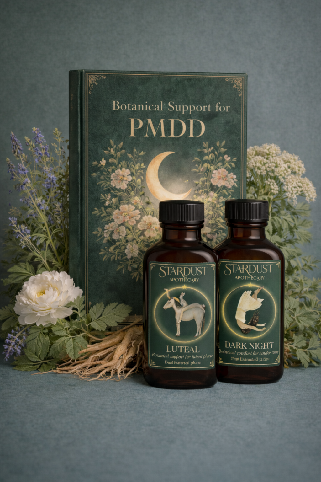 PMDD Botanical Support Bundle (Healing Manual + 2 Dual Extracted Formulas)